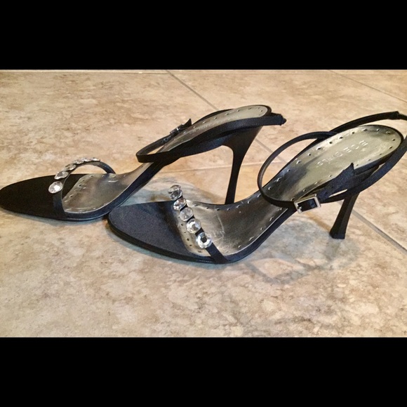 BCBG Black Embellished Heels - Picture 2 of 4